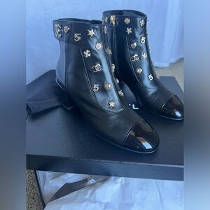 BRAND NEW ** Chanel Black Leather Booties